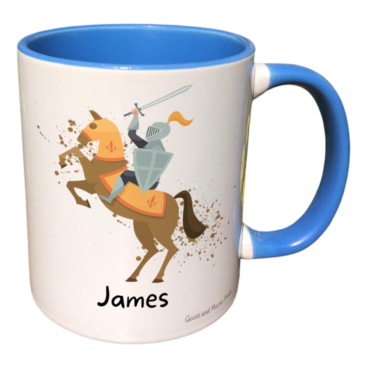Personalised Knight Mug Gift - Present for Medieval Lovers - Gifts for Historians - Personalised History Mug - Country Style Mug (White)
