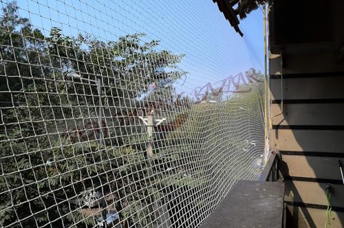Image of EasyShoppingBazaar Bird Net /Pigeon Net /Anti Bird Net UV Stabilized HDPE (with Clips & Tying Ropes) White 15Ply - 7 x 50 Ft