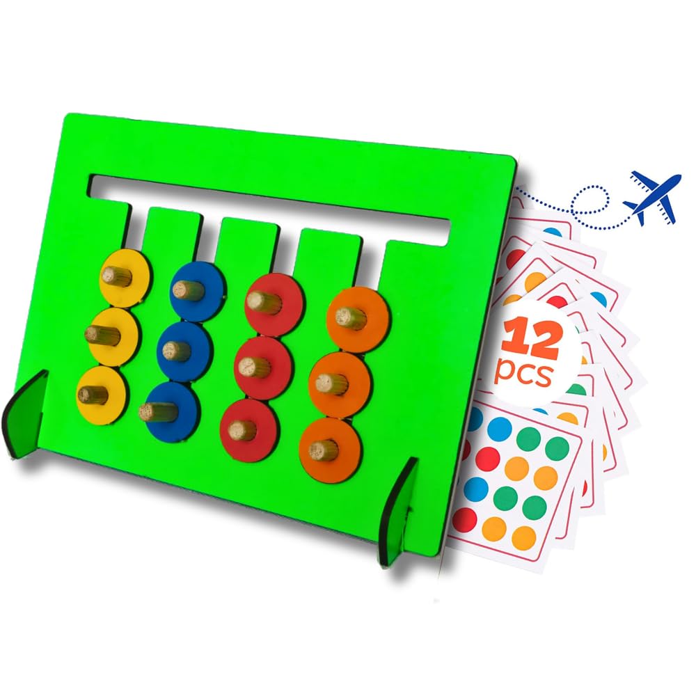 FunBrigade Montessori Learning Toys Slide Puzzle Color & Pattern Matching Brain Teasers Logic Game Preschool Educational Wooden Toys for Boys Girls Age 3 4 5 6 7 Years Old Travel Toys Birthday Gifts (B0C6YL3CS5) Amazon Price History, Amazon Price Tracker