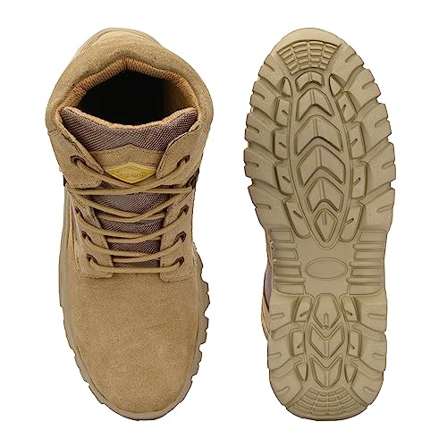 Image of Eego Italy Men's Genuine Leather Troop Aerolite 7.0 Military & Tactical Boot (Green) with Steel Toe Insert