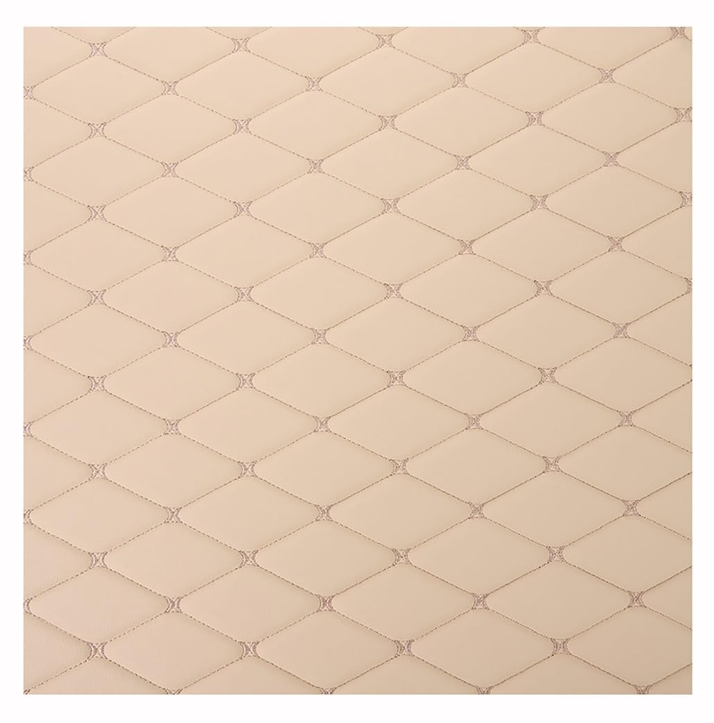 Faux Leather Fabric Quilted Diamond Stitch Padded Cushion Linen Wadding Interior Vehicle Upholstery