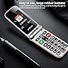 artfone CF241 Flip mobile Phone for Elderly People, Simple Big Button Flip Phone for Seniors, GSM Phones Unlocked SIM Free with 2.4" Large Screen(Red)