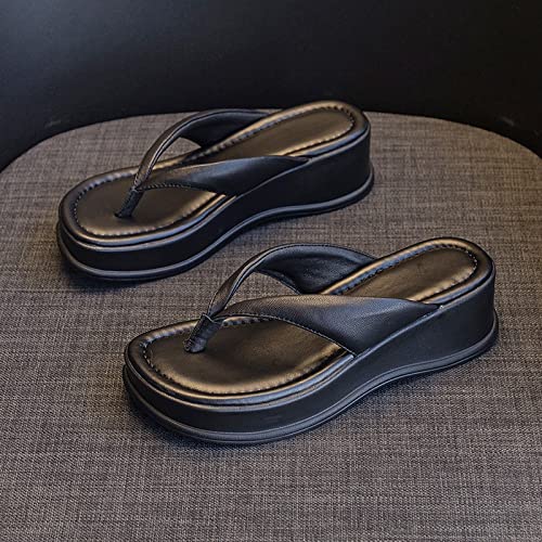 Slippers Women Fashion Flip Flops Women Summer Arrival Split Leather Casual Slippers Female Outdoor Street Style Wedges Shoes3