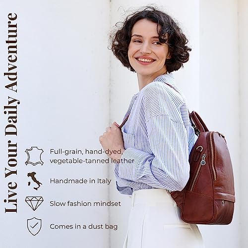 STILORD 'Marley', Le Sac à Dos En Cuir Marron Pour Homme Et Femme : Un