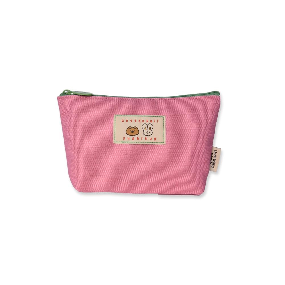 Monolike Unmatched Friends daily Pouch, Pink - Pencil Pouch, Portable Pencil Bag, Pencil Case, Office Pouch case