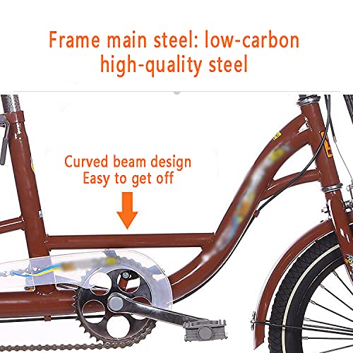 Erwachsenes Dreirad 14/16 Zoll Erwachsenenfahrrad mit Rücksitz und Einkaufskorb Dreirädriges Fahrrad für Senioren, Frauen, Männer (14 Zoll) – Bild 5