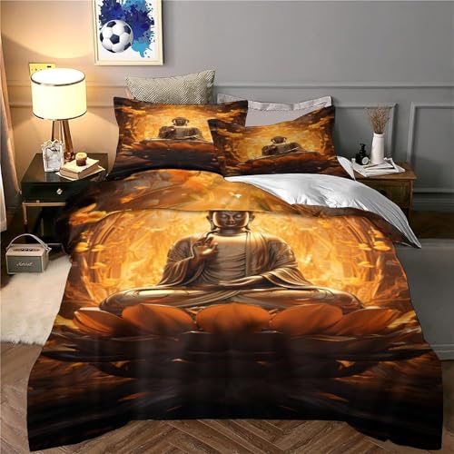 Housse de couette Bouddha 135x200 microfftbre pour lit simple - 6