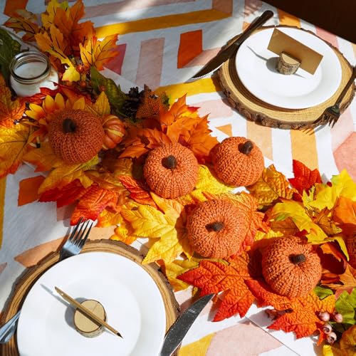 Winlyn-Set-of-6-Faux-Fall-Orange-Crochet-Pumpkins-Small-Knit-Foam-Pumpkins-for-Rustic-Farmhouse-Decor-Harvest-Thanksgiving-Halloween-Autumn-Table-Bowl-Tiered-Tray-Mantel Winlyn Set of 6 Faux Fall Orange Crochet Pumpkins Small Knit Foam Pumpkins for Rustic Farmhouse Decor Harvest Thanksgiving Halloween Autumn Table Bowl Tiered Tray Mantel