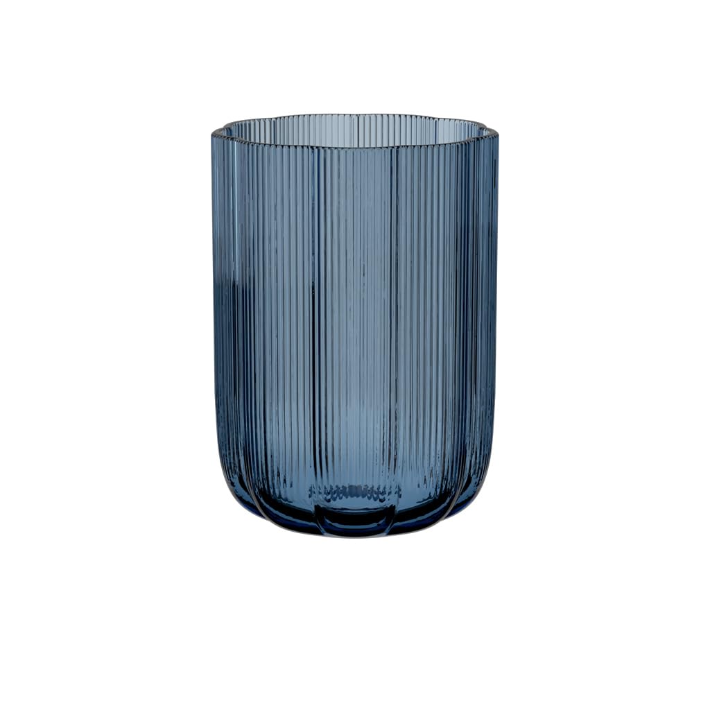 Villeroy & Boch - Fleur Bleu wazon 22,5 cm niebieski, można myć w zmywarce, wazon stołowy, ręcznie dmuchane szkło, dekoracyjny wazon szklany, wazon na kwiaty, wysoki wazon, dekoracja mieszkania, szkło