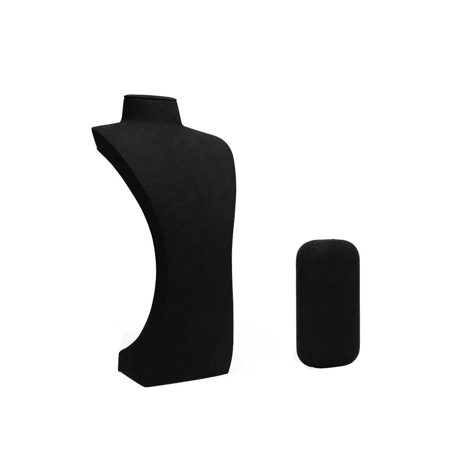 Espositore gioielli Kit espositore for anelli for orecchini e collana con busto in microfibra da 5 pezzi Per conservare ed esporre i gioielli