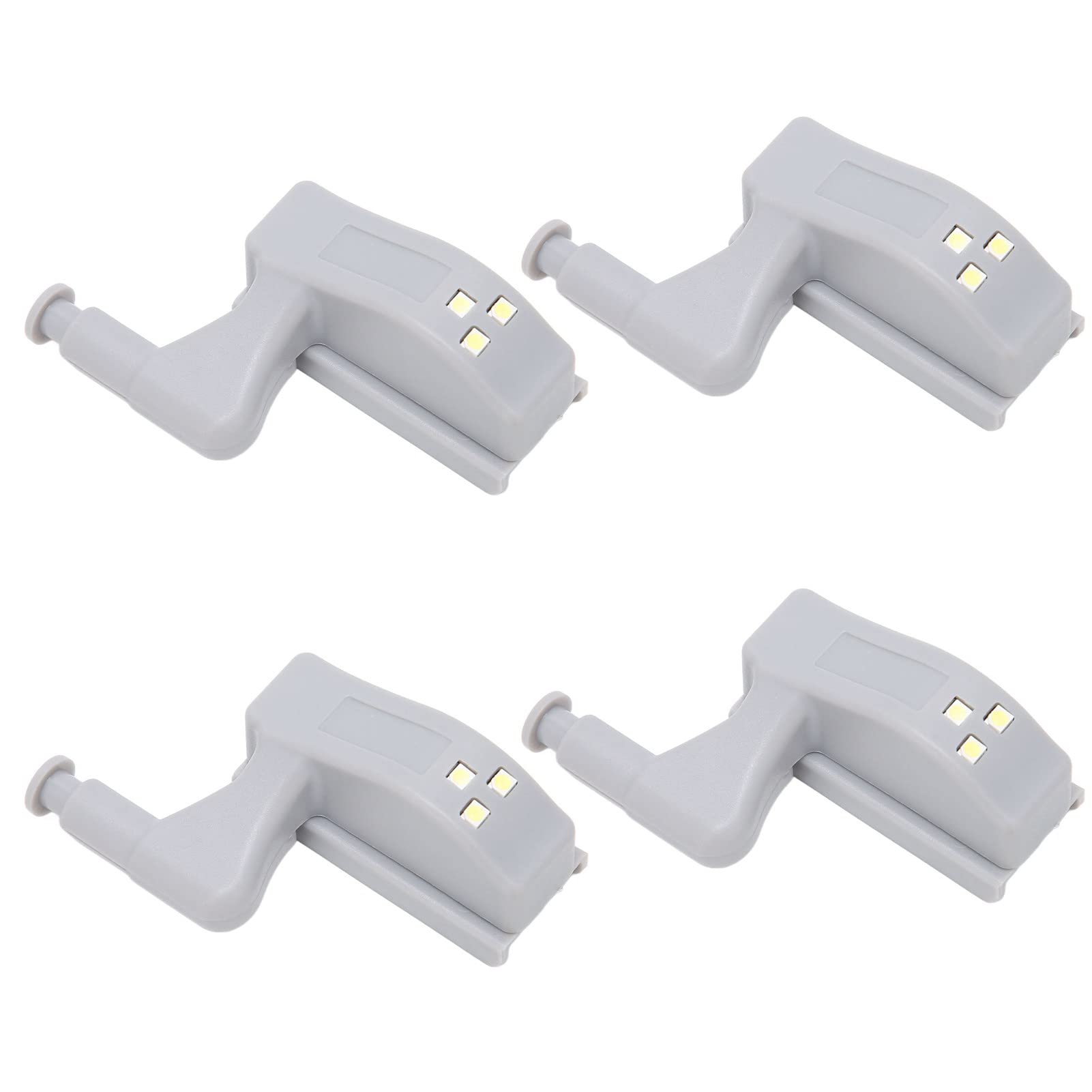 Ejoyous 10 Packscharnier -LED -Sensor Licht, Schrankschrank Scharnierlicht mit 3 LED -Lampenperlen für Wohnzimmer Schlafzimmer Kleiderschrank Nachtleuchten (Weißes Licht + Batterie)