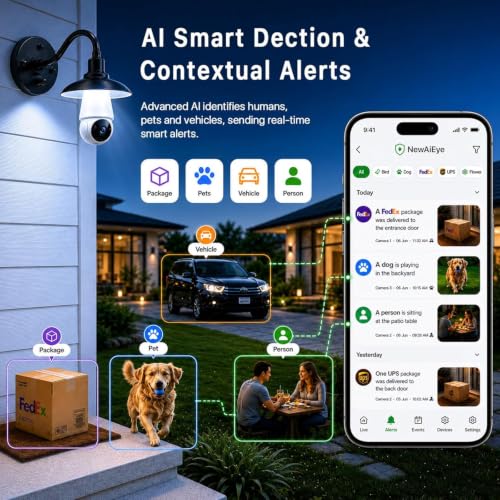 Image of Light Bulb Security Camera, 5G&2.4GHz WiFi Light Bulb Cameras Wireless Outdoor Indoor, 2 in 1 Lightbulb Camera for Home Security, 2K HD Color Night Vision, AI Motion Detection (5G & 2.4G - 2Pack)