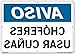 Vestil Spanish Notice Sign SI-N-09-E-AC-130-S Aluminum Composite 0.13 Overall Size 20.5"W x 14.5"H. CH?FERES USAR CU?AS ESPEJADAS, (Drivers Chock Your Wheels - Mirrored).