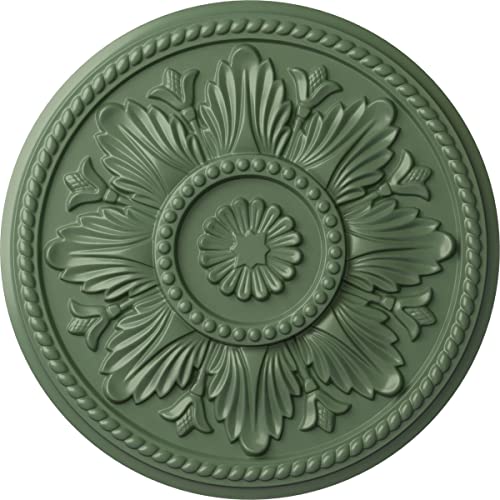 Image of Ekena Millwork CM18EDAGF Edinburgh Ceiling Medallion, Athenian Green