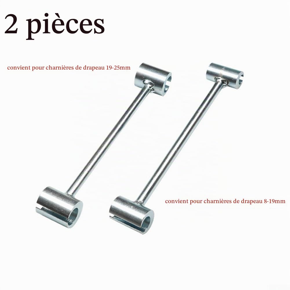 Yuanpgky Clé de Réglage de l'Écart des Charnières, Outil de Réparation et Réglage de Charnière de Porte 8-25 mm, Ajustable (8-19 mm)