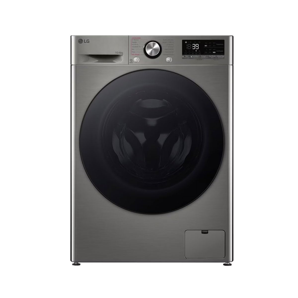 LG Lavadora y Secadora F4DR7010SGS 10 Kg Gris
