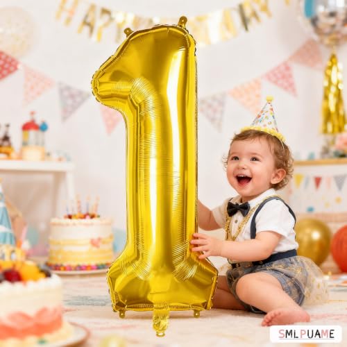 Image of 40 Inch Gold Number 11 Balloon, 11th Birthday Decoration Vibrant