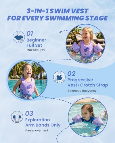 Image of Gogokids Puddle Float Jumper 24-66 Pounds, Toddler Swim Vest Kids Floaties
