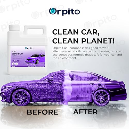 Image of Car Shampoo 5L Multi Fragrance | High Foam Car Wash Liquid | Deep Cleaning Formula | pH Neutral Paint Safe | Removes Dust & Grime | Glossy Finish Wash (1, PURPLE)