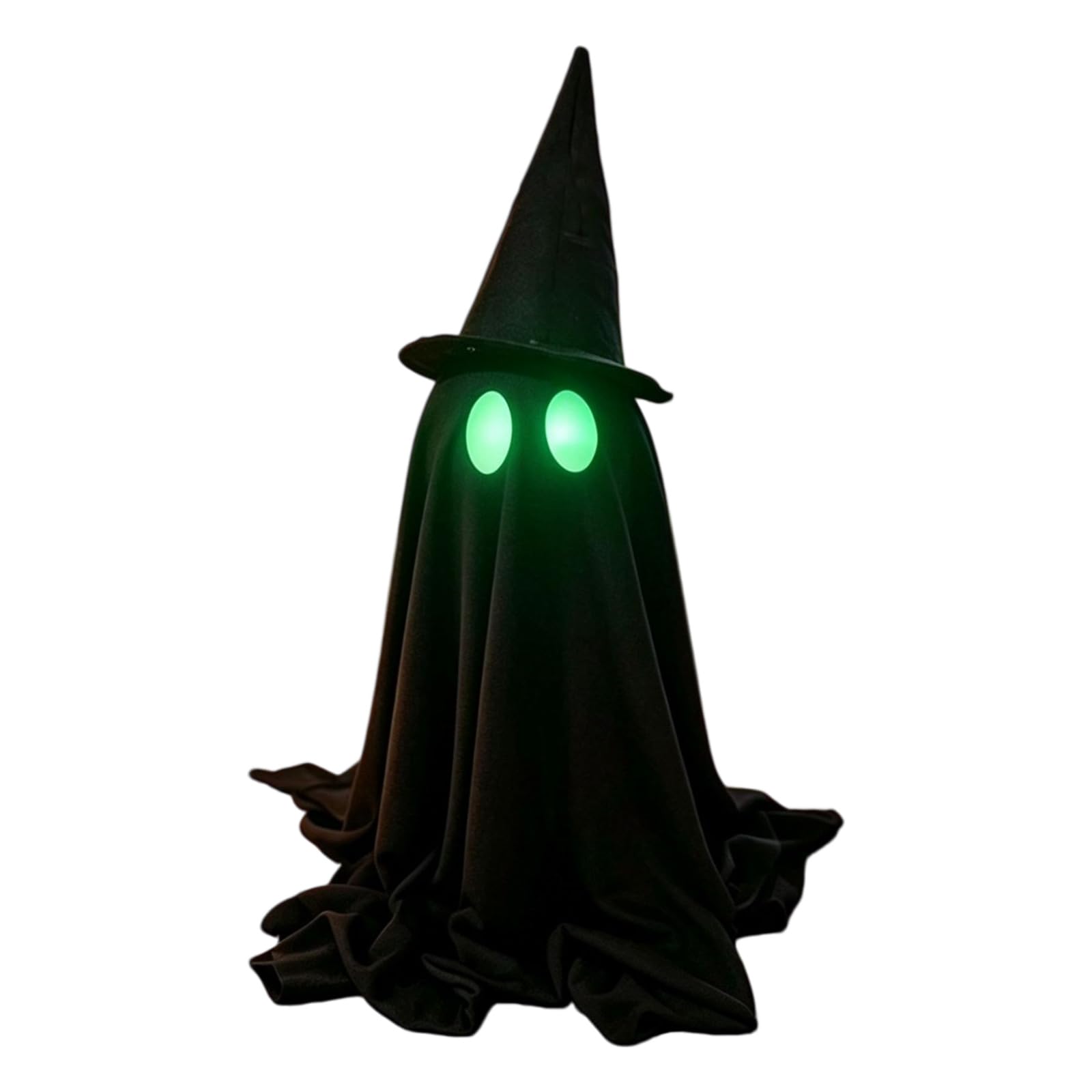 Whoasyst Halloween Ghostly Decoration with Glowing Eyes for Desktop Mantels Shelf Ceiling Wall Display Outdoor and Indoor Use Outdoor Halloween