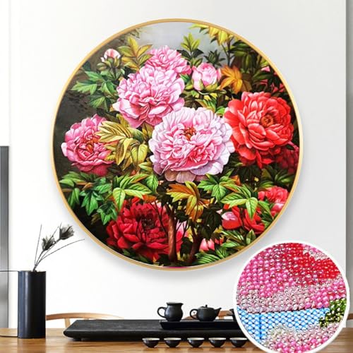 Point de croix perlé fleurs colorées kit broderie main relaxant