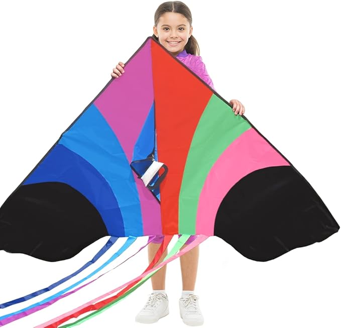 Tomi Toys Stoie's Huge Rainbow Kite for Kids and Adults1