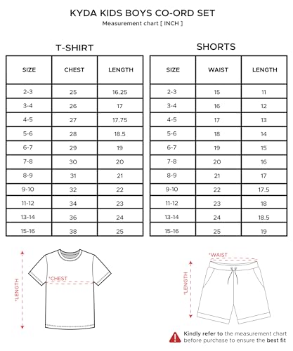 Image of KYDA KIDS Boy's 100% Pure Cotton Premium Printed Tshirt and Shorts Co-ords Set for boys