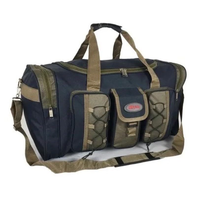 Bolsa Tote Grande 50 Litros Reforçada Bolsa De Viagem Masculina Com Divisórias Bolsa Academia Prática(Azul)