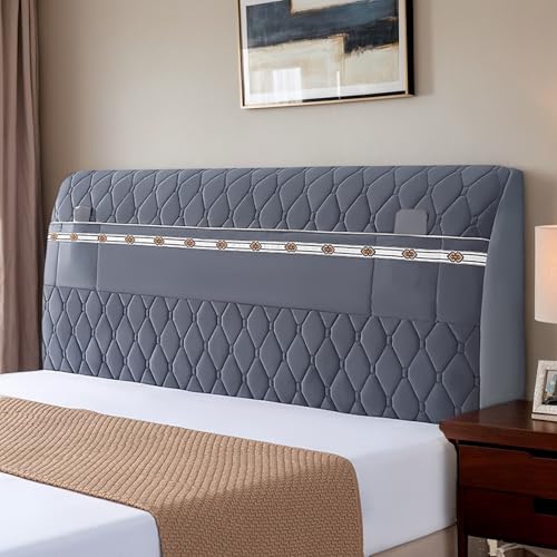 Funda de cabecera elástica, Protector Antipolvo para Camas King y Queen, Fácil de Instalar, Cómoda y Resistente,D,180CM