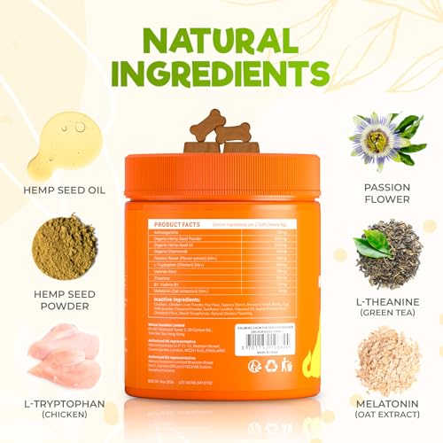Image of ZENO Hemp Calming Chews for Dogs Anxiety - 150 pcs - Dog Anxiety Relief with Melatonin - Calming Chews for Stress, Travel, Check-up, Barking, or Grooming - Chicken Flavor
