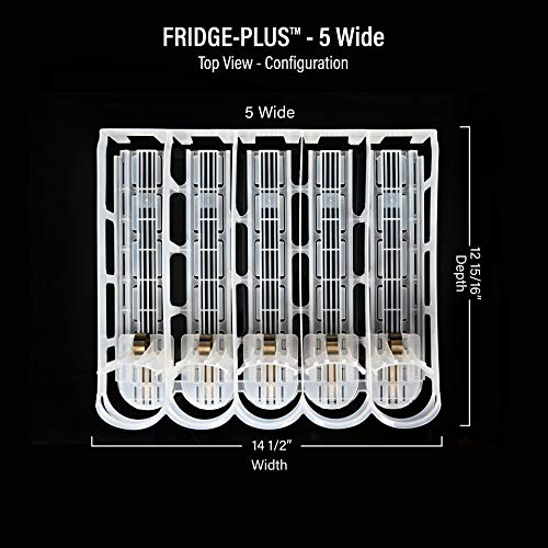 Display Technologies, Fridge-Plus Pusher Glide - 1 Pack Home Refrigerator/Mini Fridge Bar Fridge Bottle Can Organizer - Thumbnail 3