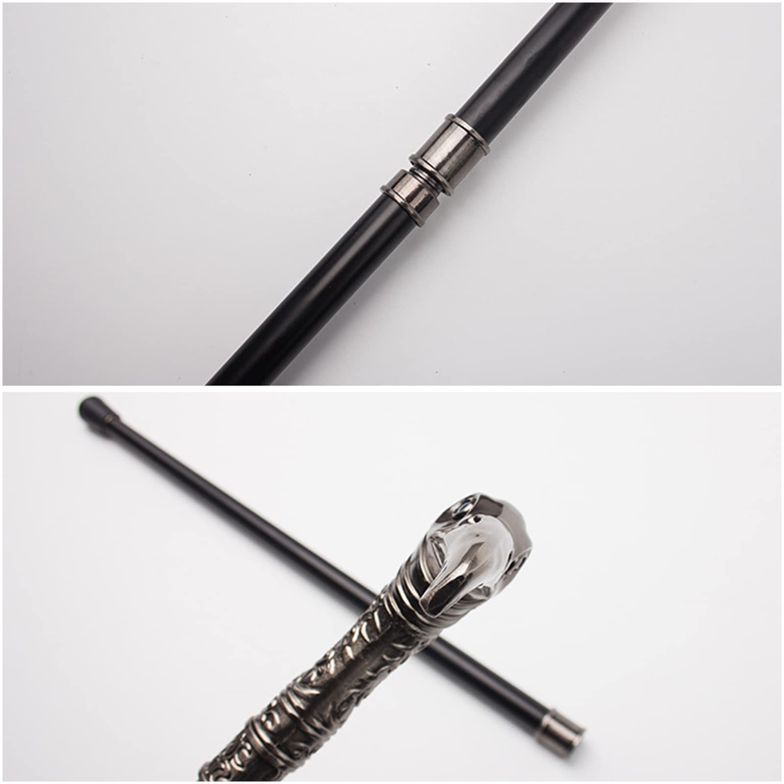 Metalowa laska do chodzenia, dekoracyjna laska do cosplay, symbol siły i siły, stylowe i solidne wsparcie do codziennego użytku
