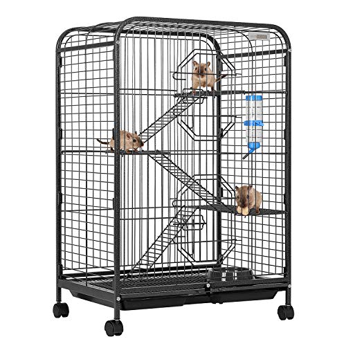 VIVOHOME 37 Inch Metal Indoor Outdoor 4 Levels Small Animal Cage Hutch
