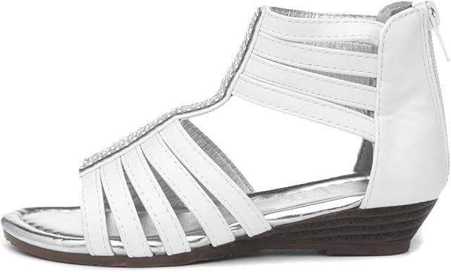 Lilley Girls White Strappy Diamante Sandal