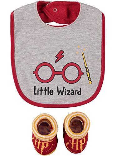 Image of Harry Potter Baby Unisex Bib and Bootie Set Gifts for Baby