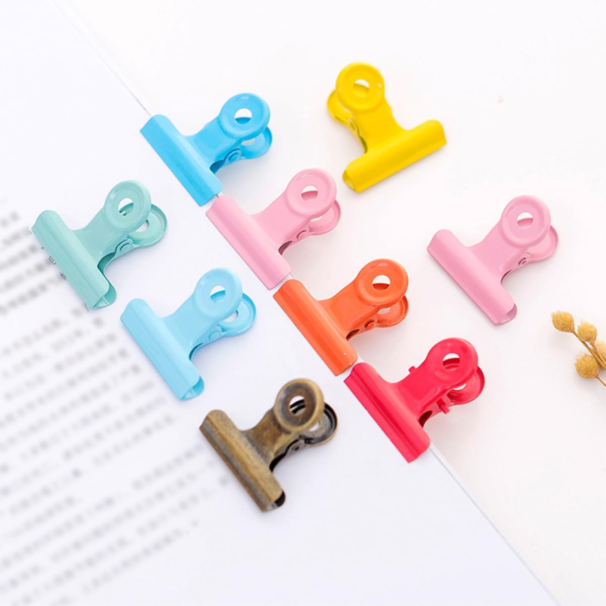 NUOBESTY 3 Set Di Fermagli Metallici Per Ufficio Casa Graffette Resistenti Fermagli Per Cancelleria Organizza Documenti Porta Libri Scolastici 40 Pezzi*3