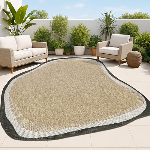 JONATHAN Y Rustic Abstract Indoor Outdoor Area Rug 9X12 Brown/Black, Wyatt Modern for Backyard, Patio, Porch, Easy-Cleaning, High Traffic, Pet-Friendly, Non-Shedding (SHP200A-9)