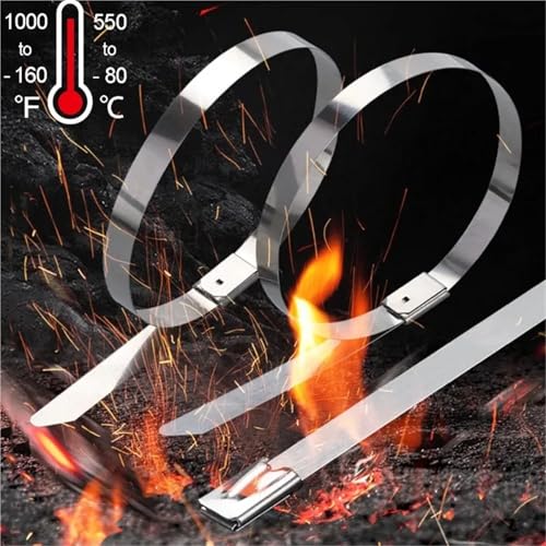 Collier de serrage en acier inoxydable 150mm attache câble métal robuste - 5