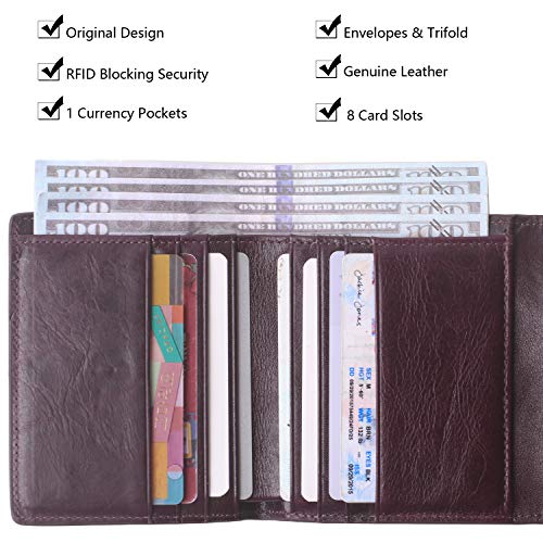 Small Wallet for Women Genuine Leather RFID Blocking Card Holder Organizer Pocket Compact Bifold Ladies Mini Purse4