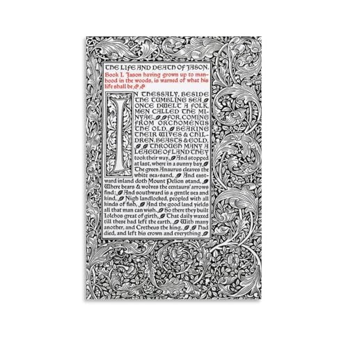 Poster eau des îles William Morris de qualité premium en toile 50x75