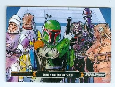 Boba Fett trading card Star Wars Illustrated 2015 Topps #63 Empire Strikes Back IG88 Bossk Dengar Bounty Hunters