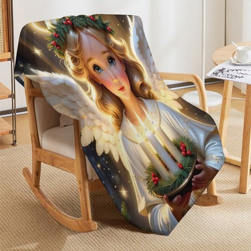 Manta de franela de ángel para tardes de sofá y lectura 8
