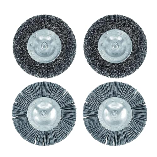 SPORTARC 4 piezas (2 cepillos de metal, 2 cepillos de plástico), cepillos de limpieza de malas hierbas, cepillo eléctrico para juntas Efb modelo 2022, limpiador de articulaciones contra malas hierbas