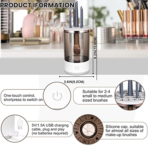 Kkl Makeup Brush Cleaner Machine Electric Cosmetic Automatic Brush Cosmetic Supplies Storage Box Deep Cosmetic Brush Spinner For Brushes #TOP1