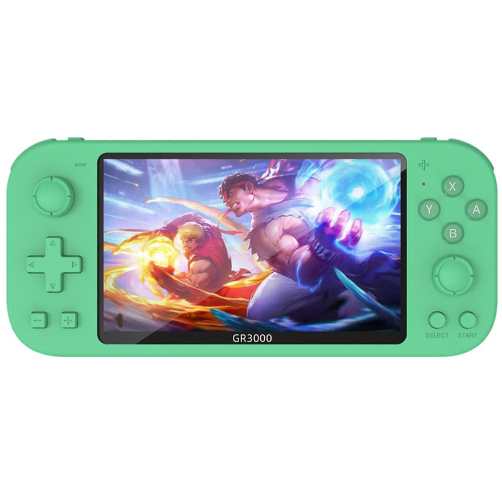 Console di gioco portatile GR3000, 2500 mAh ricaricabile 5,1 pollici schermo retrò console di gioco supporto adattatore di tipo C espandibile 64G, regalo di compleanno di Natale per bambini adulti