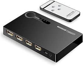 UGREEN HDMI Switch 4K 3 Port HDMI Switcher Splitter Hub 4K Full HD 1080P 3D Compatible for PC Laptop, Xbox 360 One, PS4 PS3, Nintendo Switch, Blu-ray player, Roku Fire Stick with IR Remote Control - coolthings.us