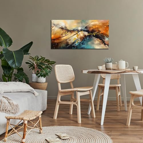 Abstract Paintings Wall Art for Living Room - Modern Wall Decor for Bedroom Kitchen Room Wall Art Ready to Hang Size 20" x 40" - Image 5