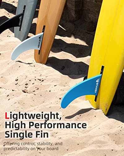 image for Abahub 10'' SUP Single Center Fin with 1 No Tool Fin Screw, Fiberglass