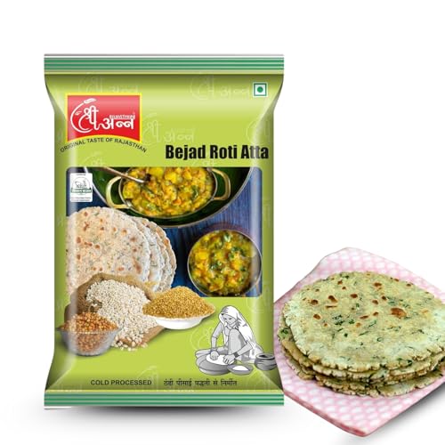 Rajasthani Shree Ann 1kg Bejad Roti Atta | Wheat, Black Chana, Barley | Healthy and Tasty Roti Atta | Bejad Flour | Multigrain Flour (Pack of 1)