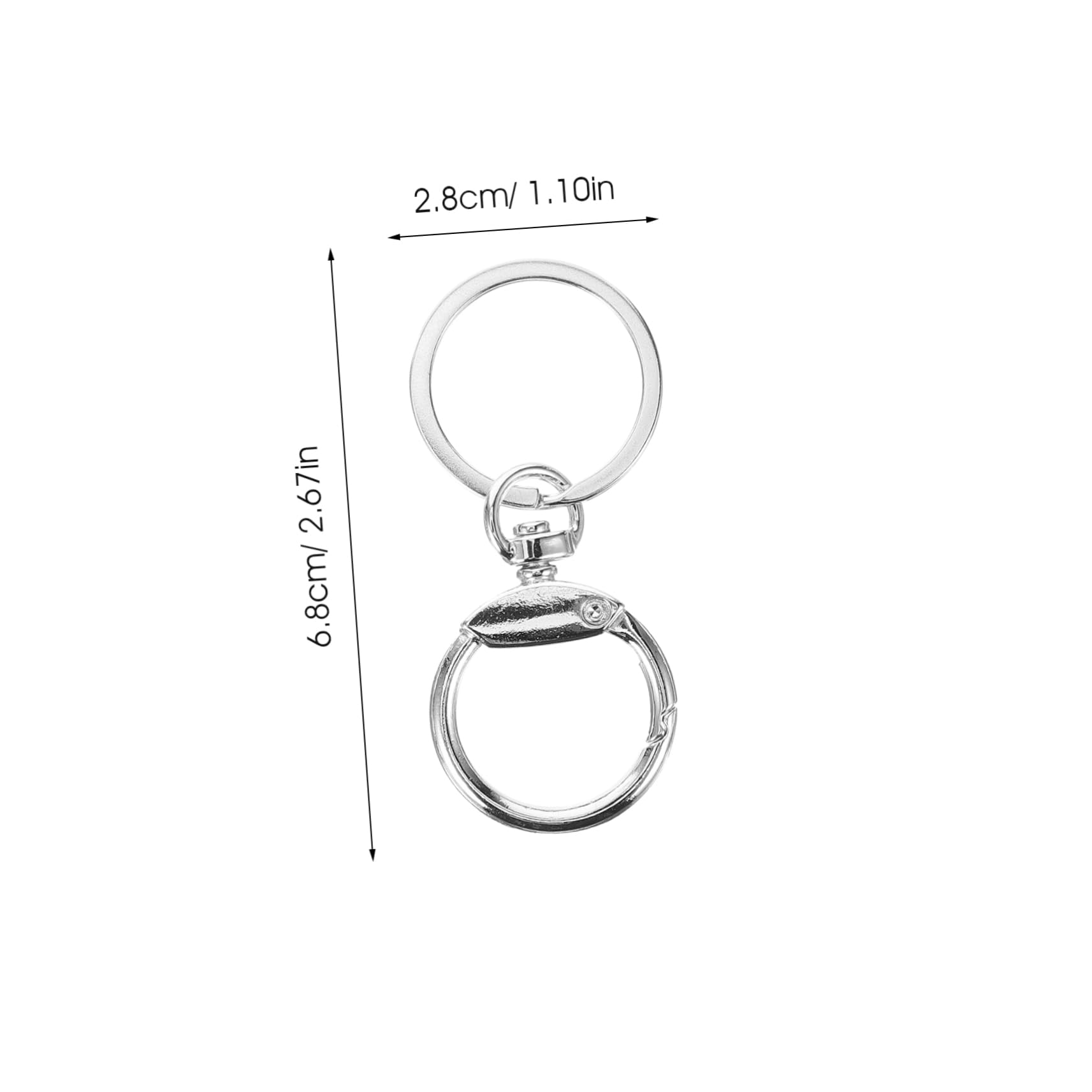 HOMSFOU 5 Set Portachiavi Metallo Zincato Clip Per Chiavi Fai Da Te Accessori Decorativi Pratici E Delicati Per Organizzazione Chiavi E Borse 10 Pezzi*5
